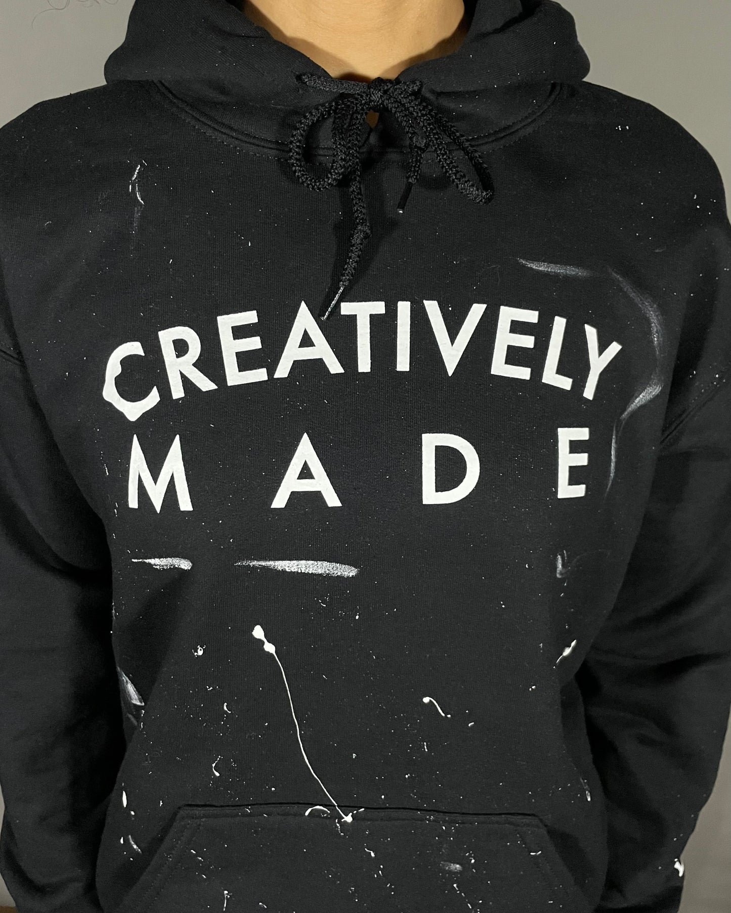 Hand-Painted Hoodie (Black)