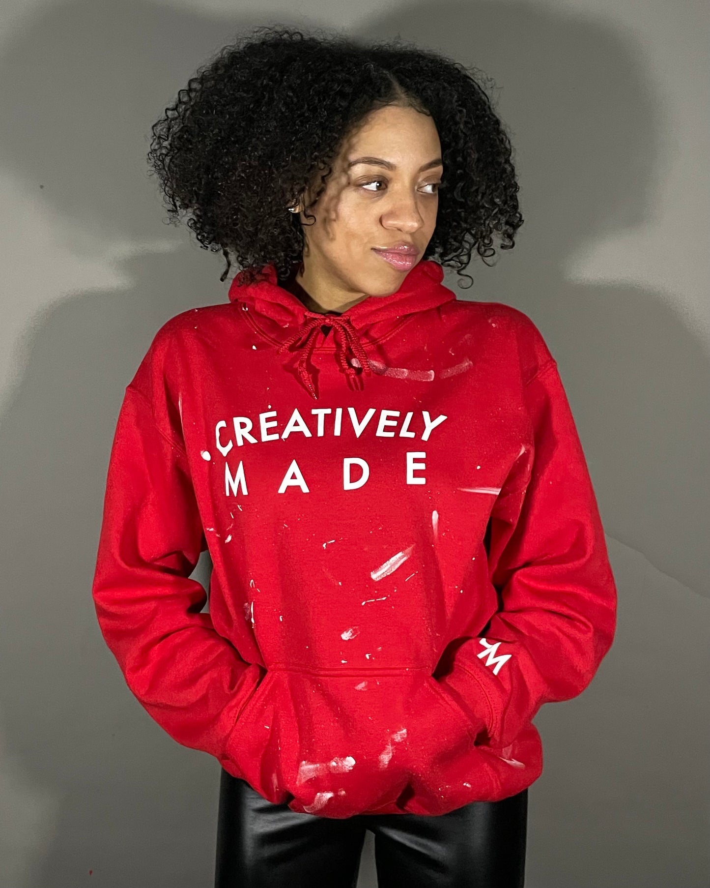 Hand-Painted Hoodie (Red)