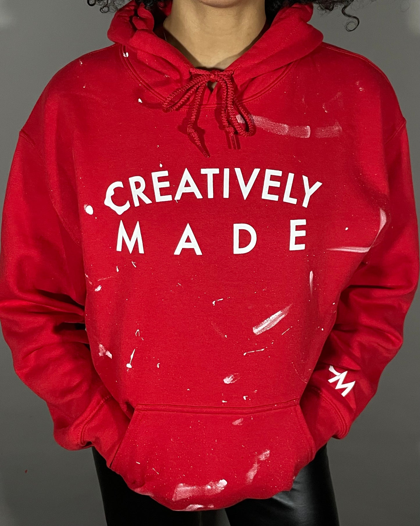 Hand-Painted Hoodie (Red)