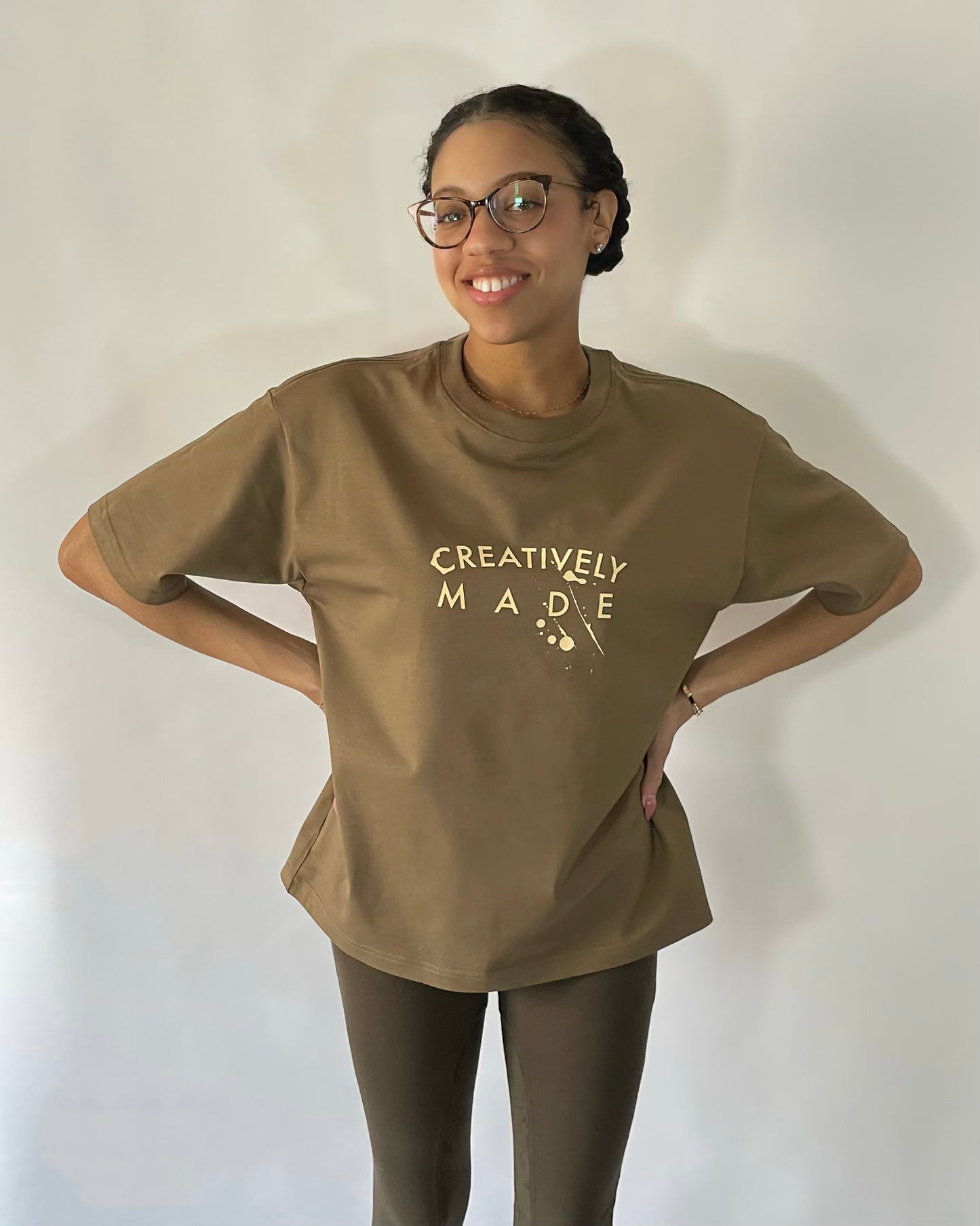 ‘God Made You Different’ Oversized Tee — Earthy Brown