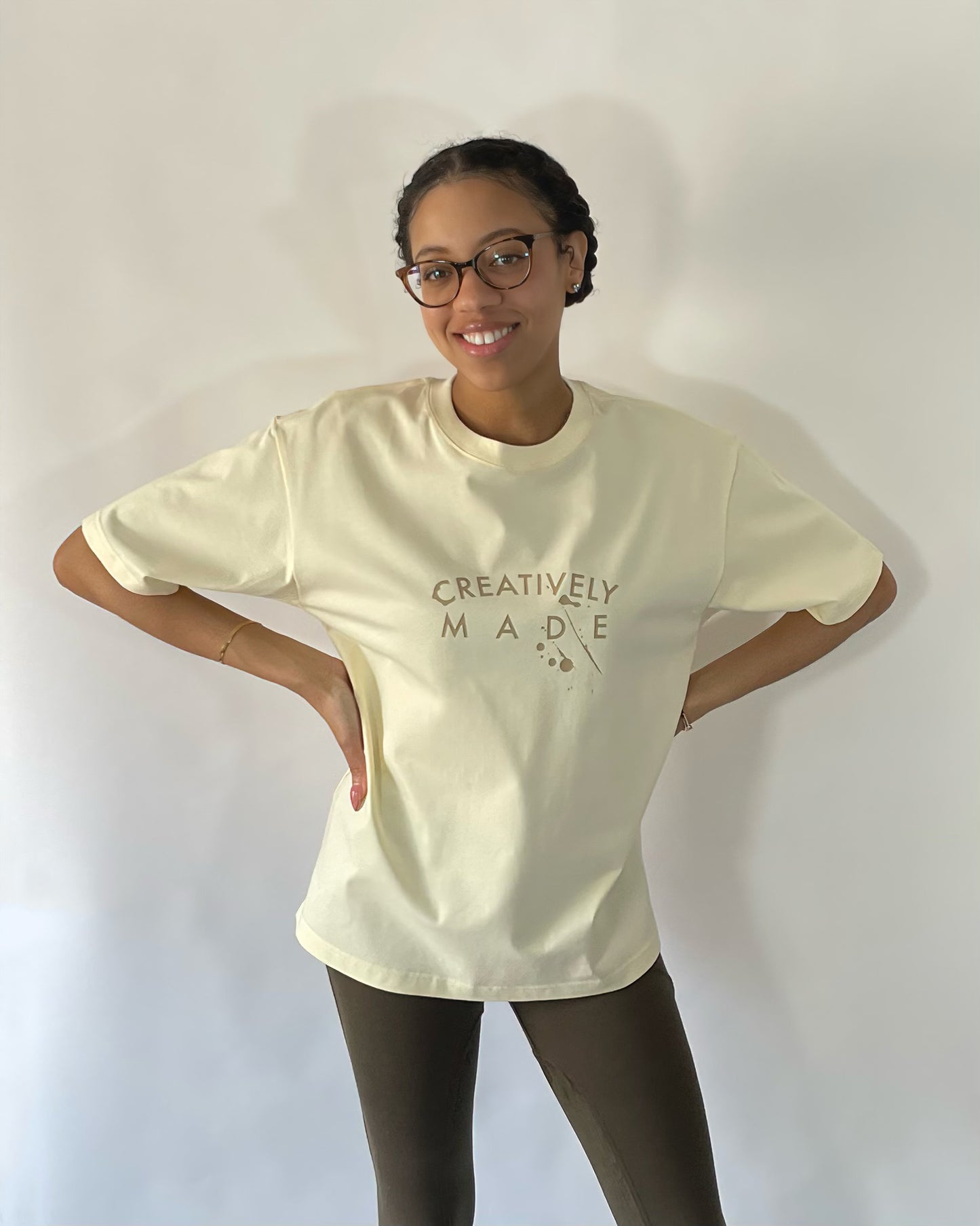 ‘God Made You Different’ Oversized Tee — Pure Cream