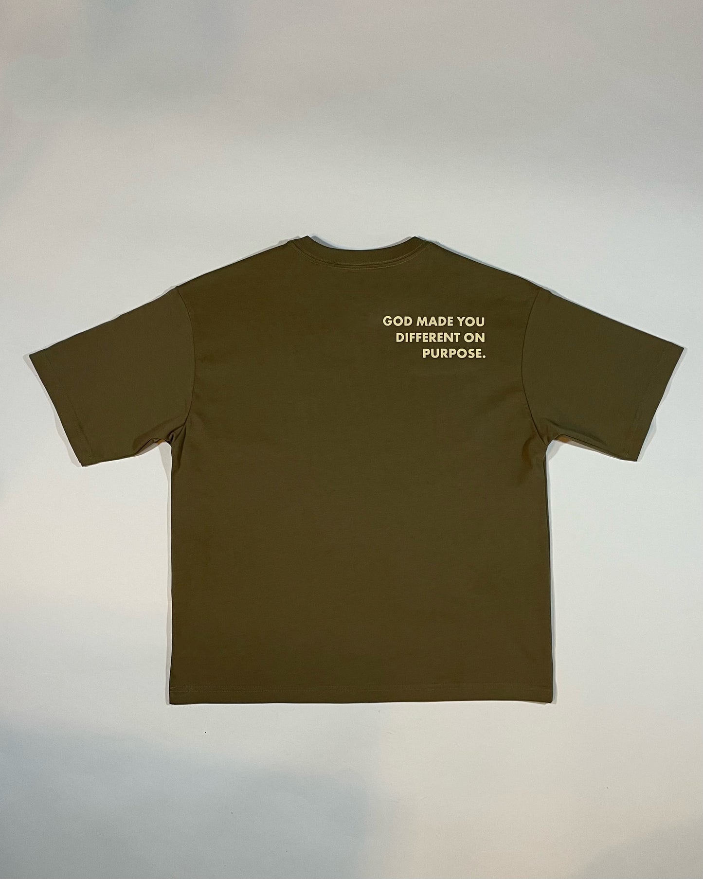 ‘God Made You Different’ Oversized Tee — Earthy Brown
