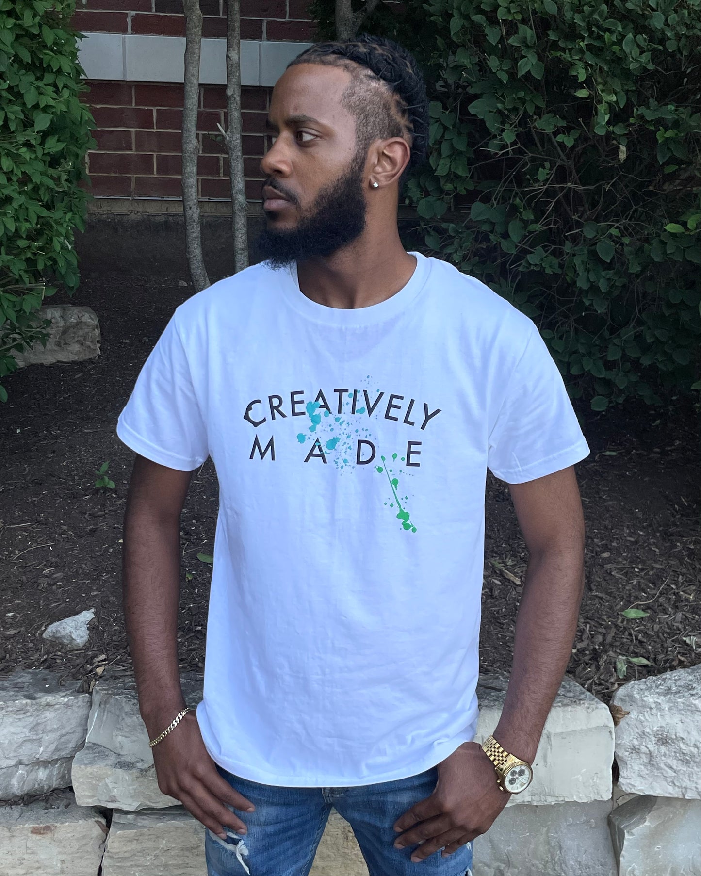 Paint-Splatter Tee (White)