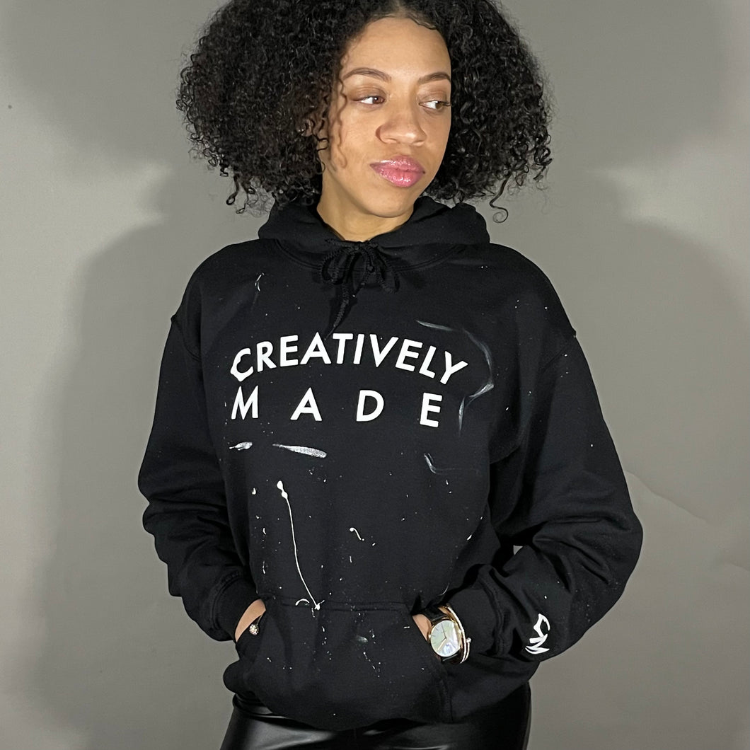 Creatively Made Hand-Painted Hoodie (Black)