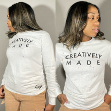 Load image into Gallery viewer, Creatively Made Hand-Painted Tee (White)
