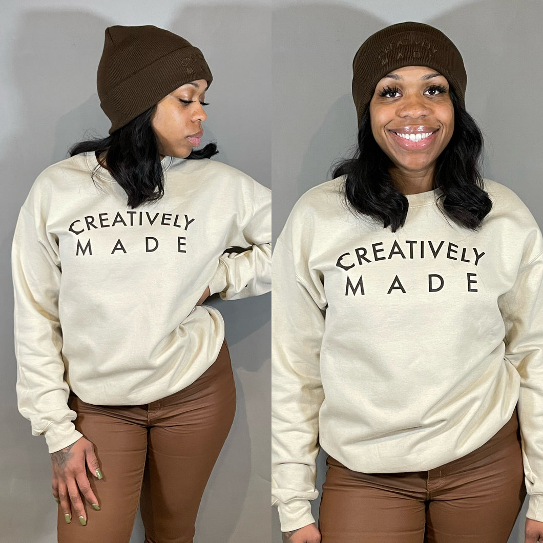 Creatively Made Crewneck Sweater (Cream)