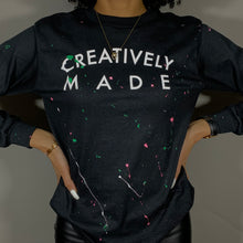 Load image into Gallery viewer, Creatively Made Hand-Painted Tee (Black)
