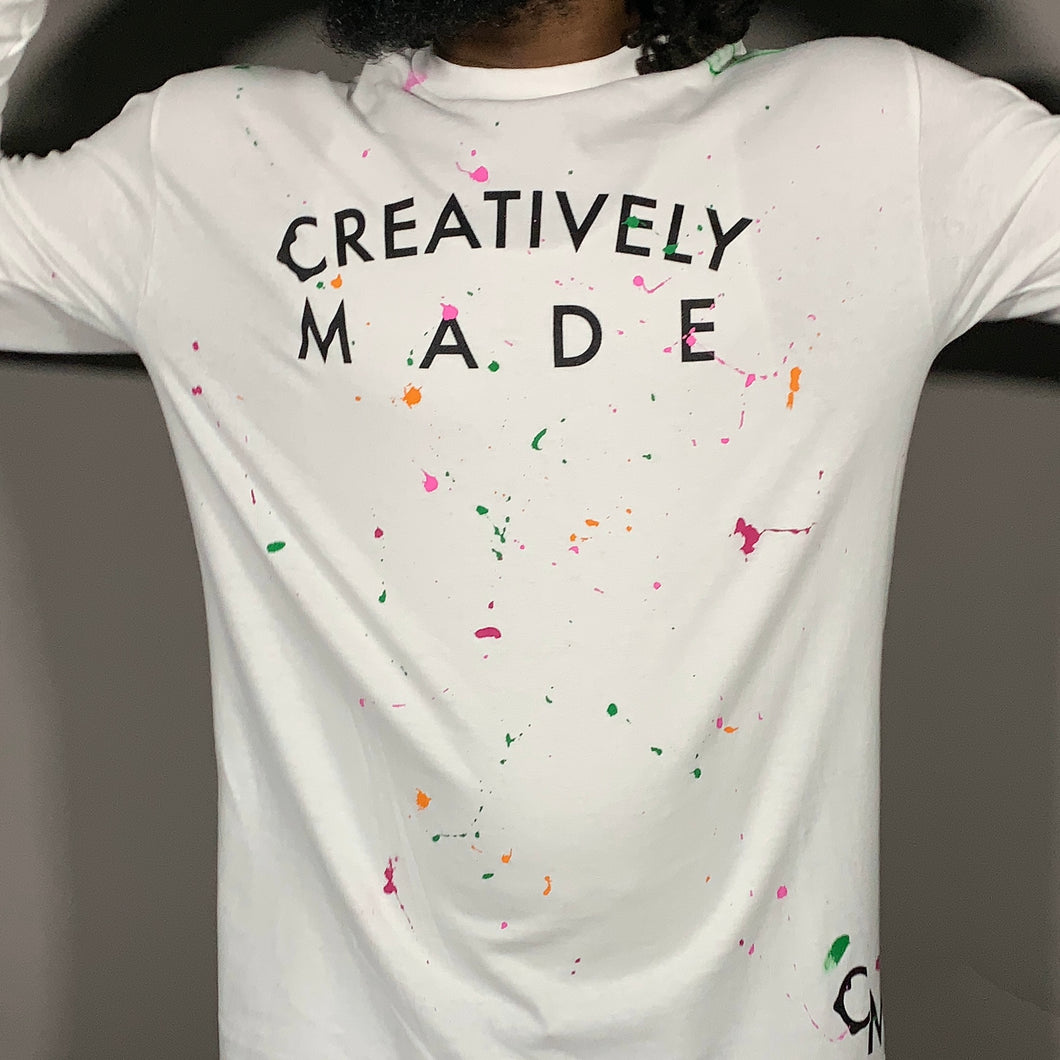 Creatively Made Hand-Painted Tee (White)